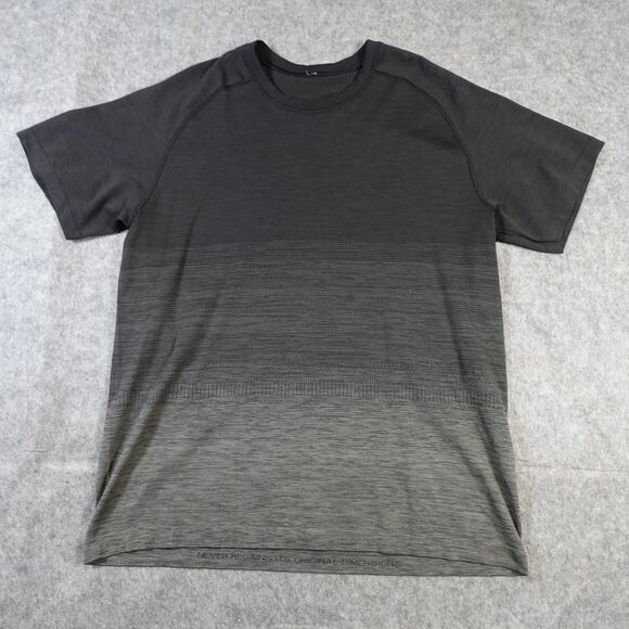 Lululemon Metal Vent Tech Shirt Mens Extra Large Crew Neck Ombre Black Gray - Picture 1 of 7